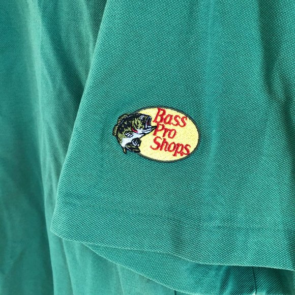 POLO 'AJGA' Green Pique Knit w Multiple Logos - SM - Picture 3 of 11